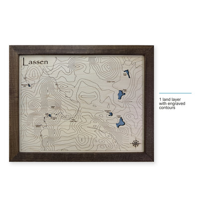 Lassen Volcanic National Park Wood Map — style-labeled photo [MC20261006 q1135 78914fec93e8]
