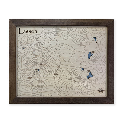 Lassen Volcanic National Park Wood Map — plain-background photo [MC20261006 q1135 9475d98ce39f]