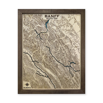 Banff National Park Wood Map — plain-background photo [MC20261006 q1137 959efd6f1971]