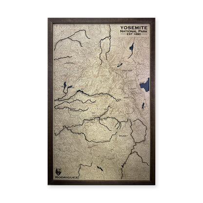 Yosemite National Park Wood Map — plain-background photo [MC20261006 q1141 fcb40b2cd6e8]