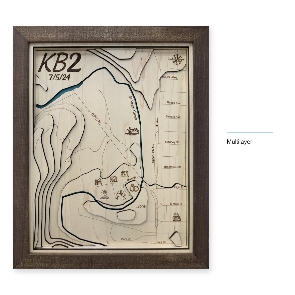 Lyons, Colorado Topographic Wood Map — style-labeled photo [MC20261006 q1187 5a6aac84db0e]