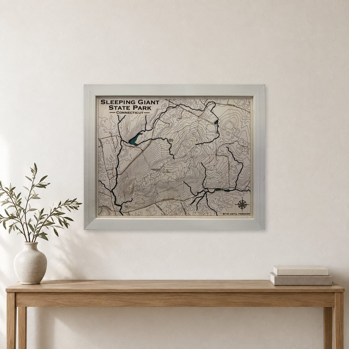 Sleeping Giant State Park Wood Map — room mockup [MC20261006 q1199 838b998e8ef1]