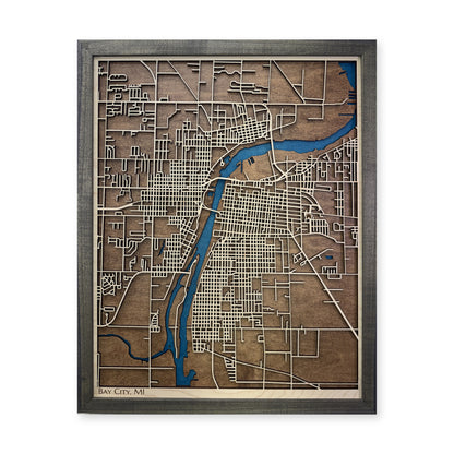 Bay City, Michigan Wood City Map — plain-background photo [MC20261006 q1213 b4a6213a5dd1]