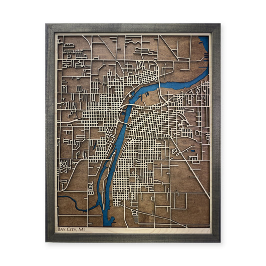 Bay City, Michigan Wood City Map — plain-background photo [MC20261006 q1213 b4a6213a5dd1]