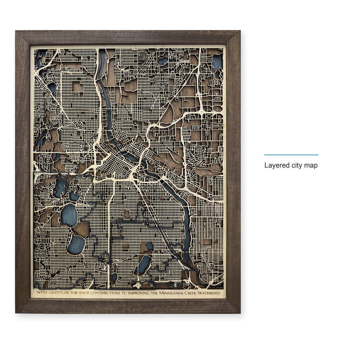 Minnehaha Creek Watershed District Wood Map — style-labeled photo [MC20261006 q1216 d99c168c0849]