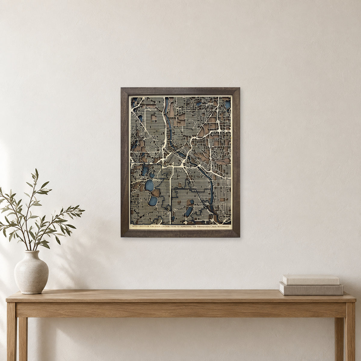Minnehaha Creek Watershed District Wood Map — room mockup [MC20261006 q1216 850d42a8b1a3]