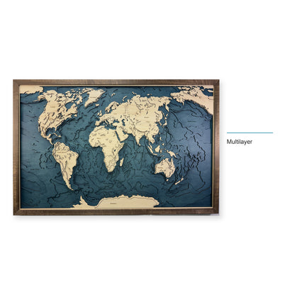 World Topographic Wood Map — style-labeled photo [MC20261006 q1282 7e1274347e11]