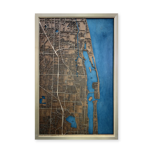 Palm Beach Gardens, Florida Wood City Map — plain-background photo [MC20261006 q1285 6da4a13134ad]