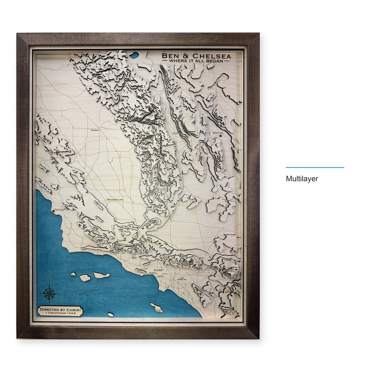 Southern California Topographic Wood Map — style-labeled photo [MC20261006 q1293 417c12a75296]