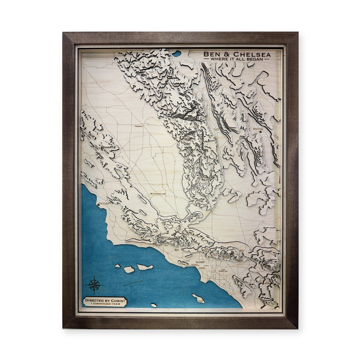Southern California Topographic Wood Map — plain-background photo [MC20261006 q1293 3fb55212cce8]
