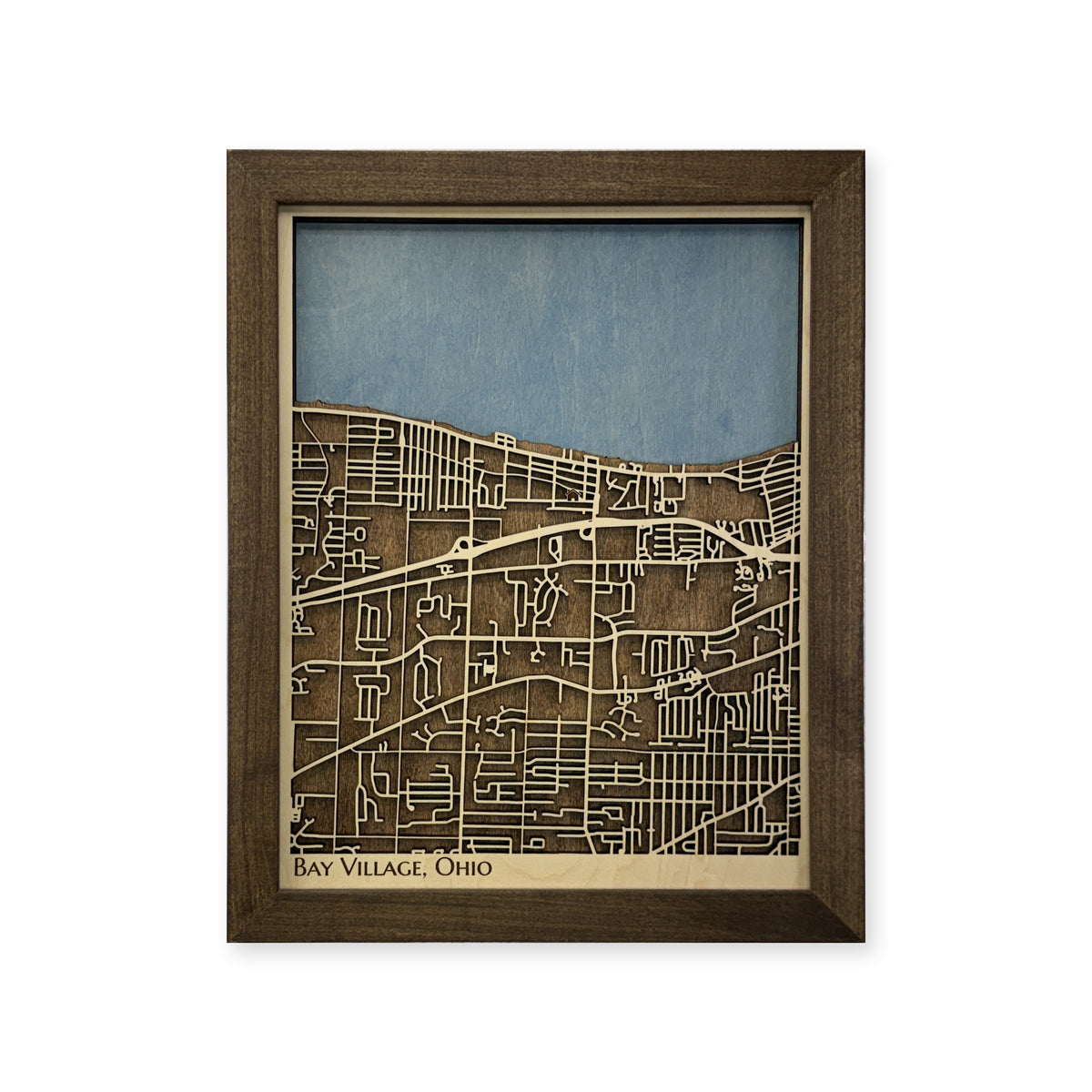 Bay Village, Ohio Wood City Map — plain-background photo [MC20261006 q1362 a786da419a0d]