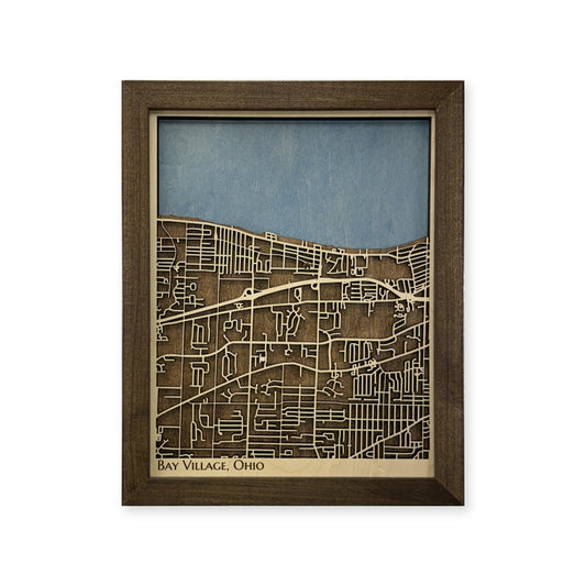 Bay Village, Ohio Wood City Map — plain-background photo [MC20261006 q1362 a786da419a0d]