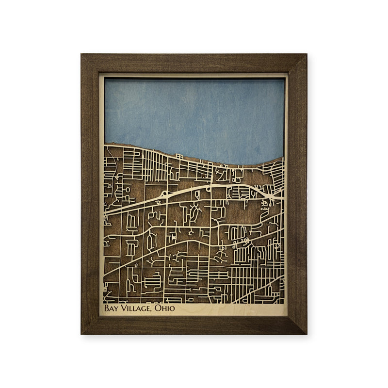 Bay Village, Ohio Wood City Map — plain-background photo [MC20261006 q1362 a786da419a0d]