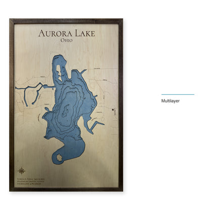 Aurora Lake, Ohio Wood Map — style-labeled photo [MC20261006 q1388 5ea03f6fdae7]