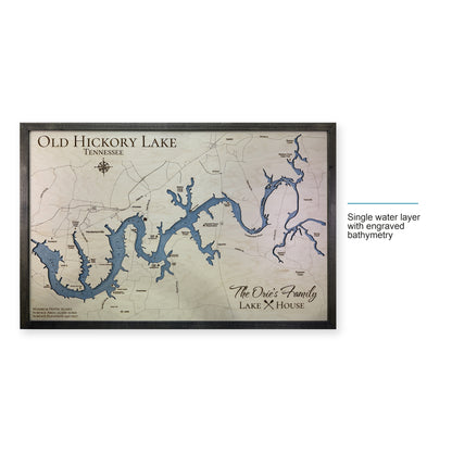Old Hickory Lake, Tennessee Wood Map — style-labeled photo [MC20261006 q1409 66605350e831]