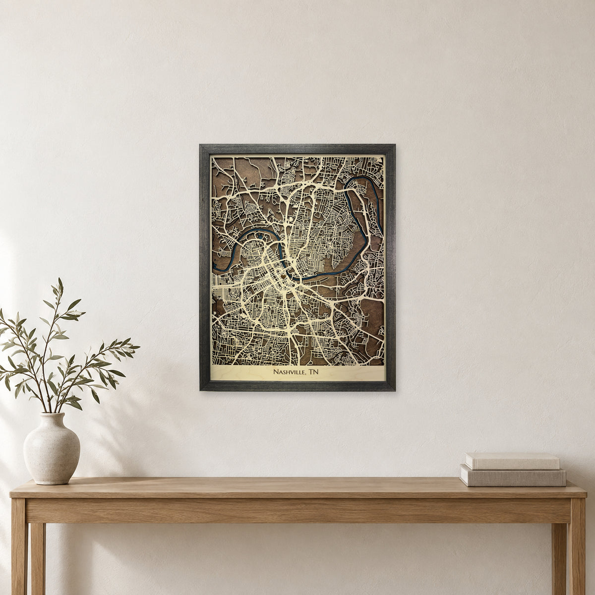 Nashville, Tennessee Wood City Map — room mockup [MC20261006 q1413 7f0307da9f0e]
