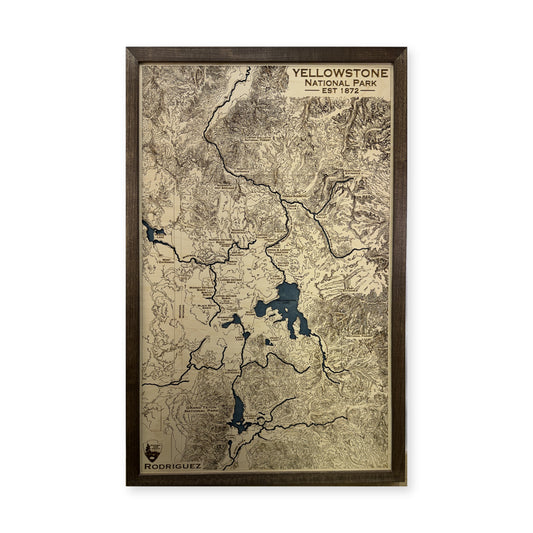 Yellowstone National Park Wood Map — plain-background photo [MC20261006 q1429 a8dd92638a81]