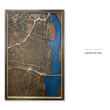 Old Town Alexandria, Virginia Wood City Map — style-labeled photo [MC20261006 q1434 dfbd02a28ea1]