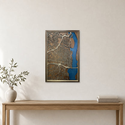 Old Town Alexandria, Virginia Wood City Map — room mockup [MC20261006 q1434 bfcd88f9dfbc]