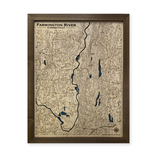Farmington River, Connecticut Topographic Wood Map — plain-background photo [MC20261006 q1439 ba5837b2dba2]