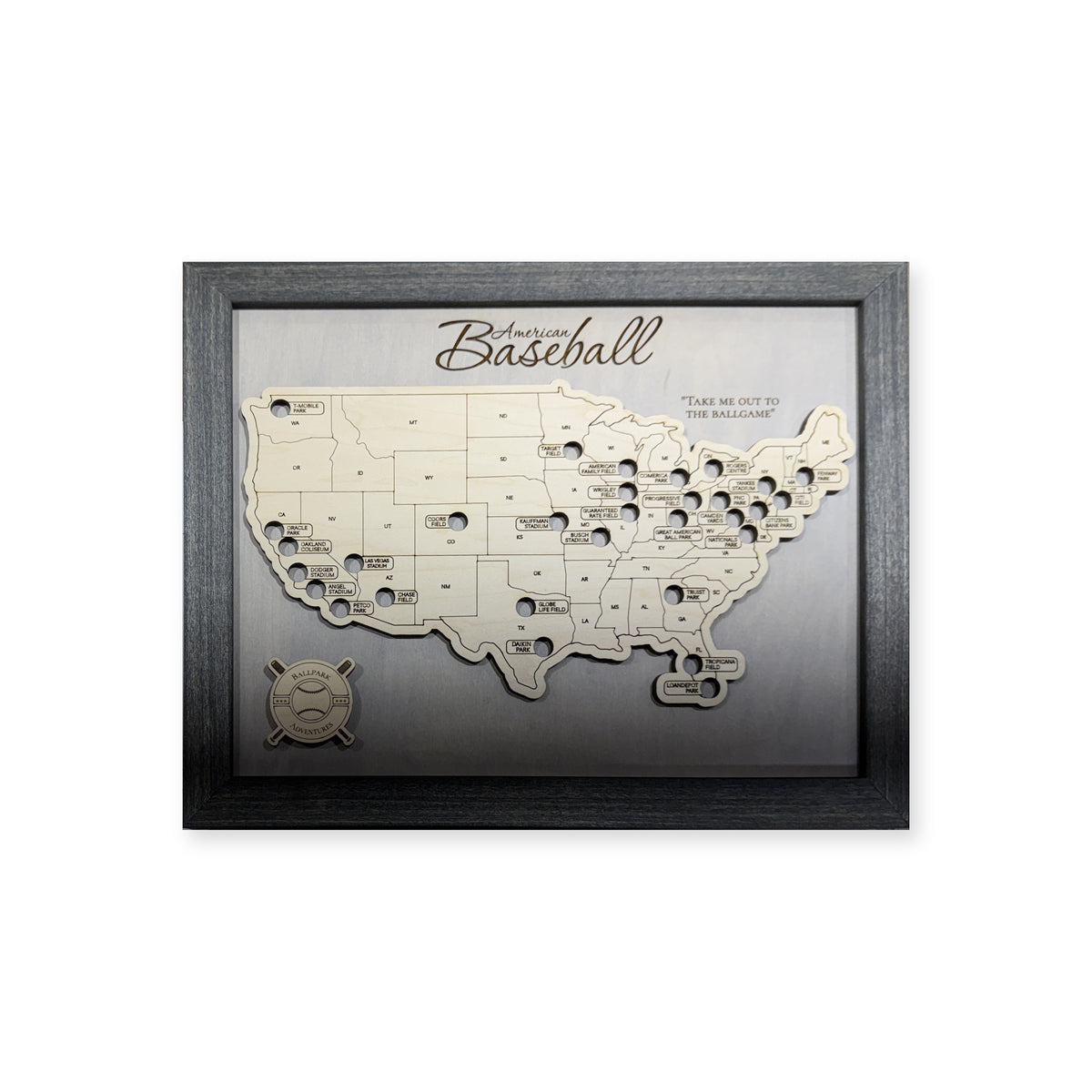 Professional Baseball Stadium Travel Map — plain-background photo [MC20261006 q1441 7c32246f2ff5]