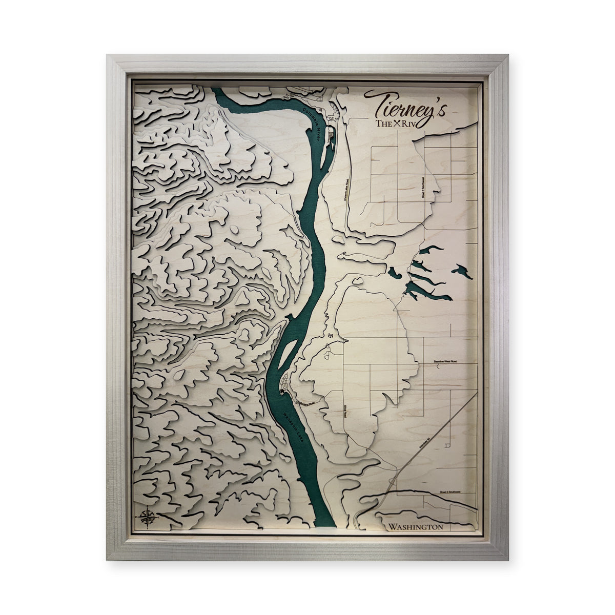 Columbia River, Washington Topographic Wood Map — plain-background photo [MC20261006 q1465 493acf1fcc21]