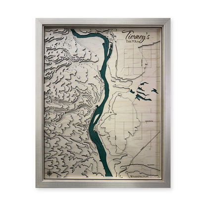 Columbia River, Washington Topographic Wood Map — plain-background photo [MC20261006 q1465 493acf1fcc21]
