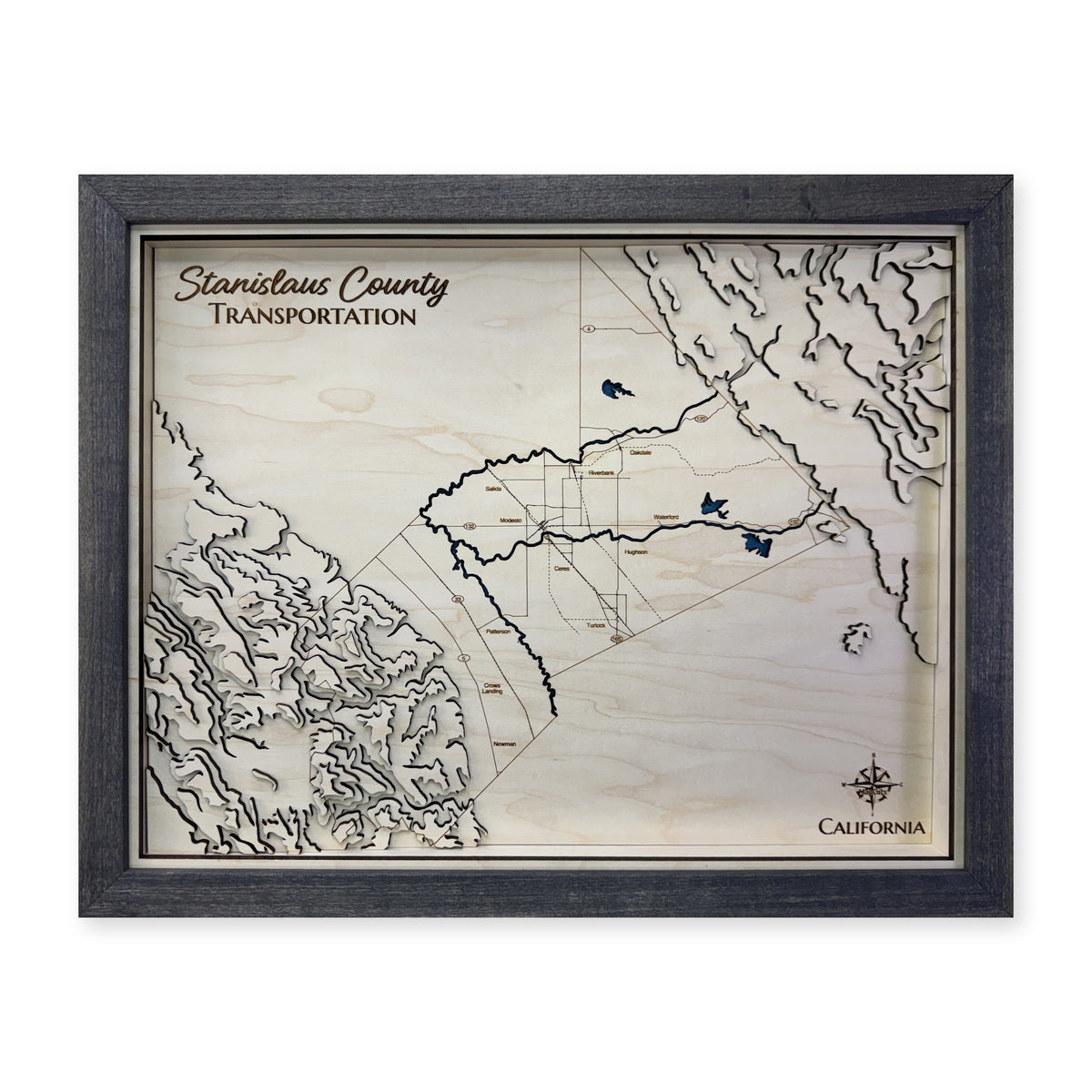 Stanislaus County, California Topographic Wood Map — plain-background photo [MC20261006 q1490 8ea971ed4062]