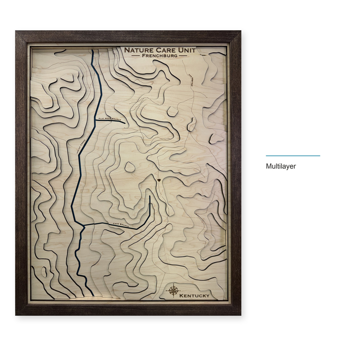 Frenchburg, Kentucky Topographic Wood Map — style-labeled photo [MC20261006 q1605 0e0931578835]