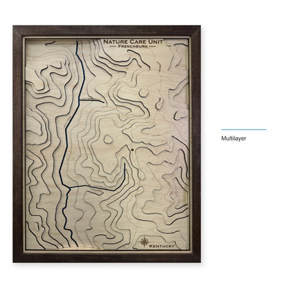 Frenchburg, Kentucky Topographic Wood Map — style-labeled photo [MC20261006 q1605 0e0931578835]