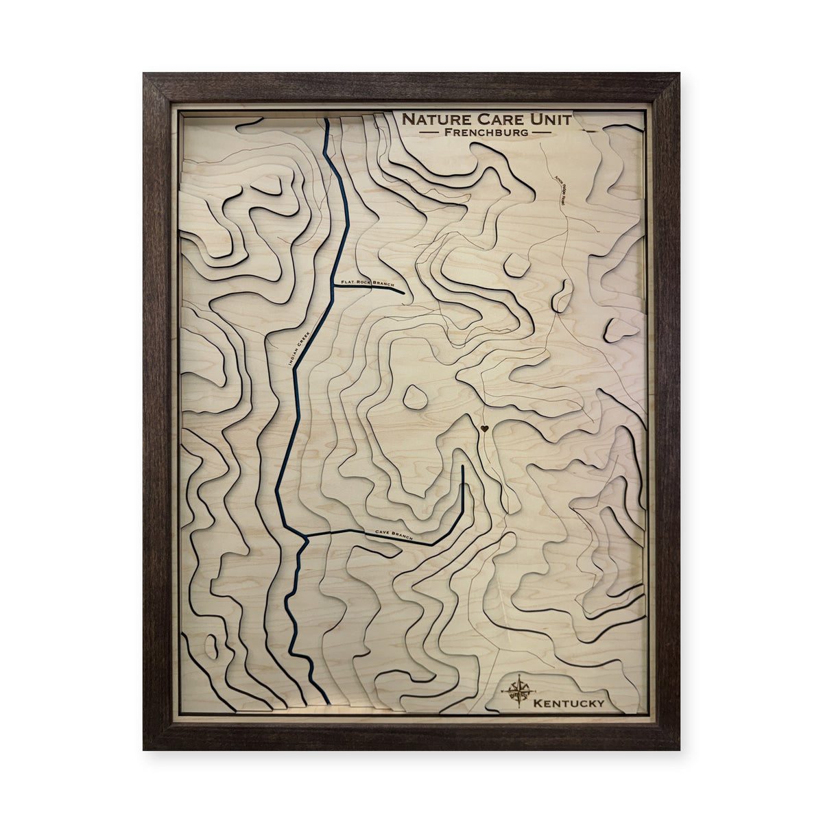 Frenchburg, Kentucky Topographic Wood Map — plain-background photo [MC20261006 q1605 29d553f82288]