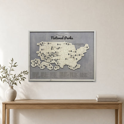 National Park Travel Map — room mockup [MC20261006 q1610 4762a3c92b03]