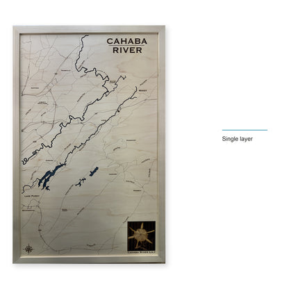 Cahaba River Wood Map — style-labeled photo [MC20261006 q1618 5fa69075afd0]