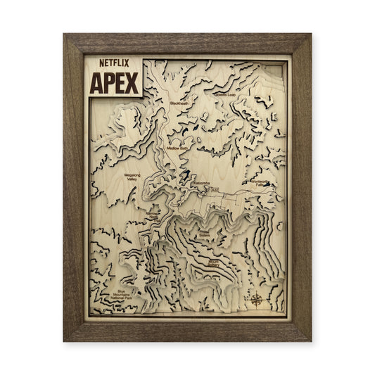 Blue Mountains National Park, Australia Topographic Wood Map — plain-background photo [MC20261006 q1652 17b60ab55944]