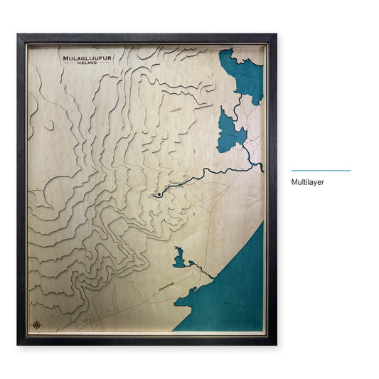 Mulagljufur, Iceland Topographic Wood Map — style-labeled photo [MC20261006 q1669 1fd183dea456]