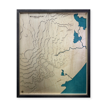Mulagljufur, Iceland Topographic Wood Map — plain-background photo [MC20261006 q1669 40a84a29323b]