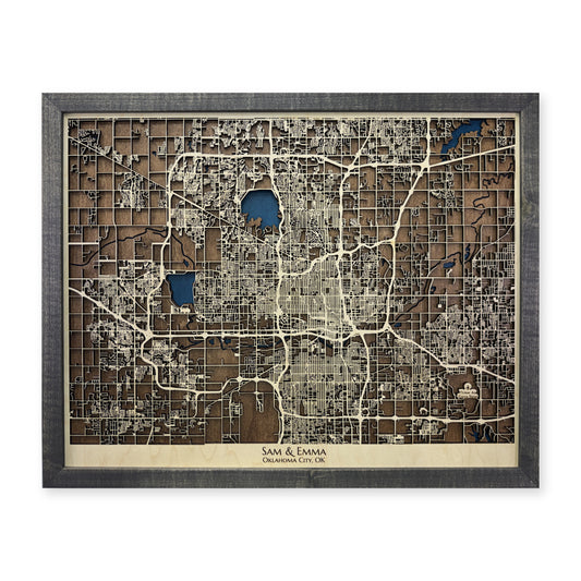 Oklahoma City, Oklahoma Wood City Map — plain-background photo [MC20261006 q1706 b209102076e5]