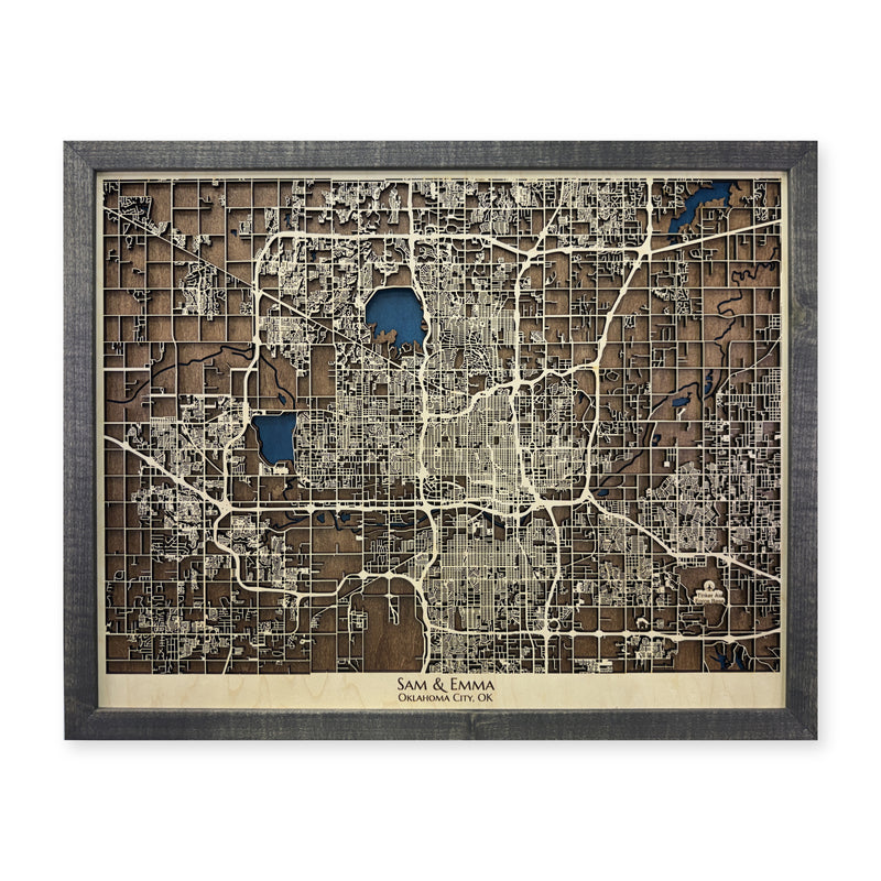 Oklahoma City, Oklahoma Wood City Map — plain-background photo [MC20261006 q1706 b209102076e5]
