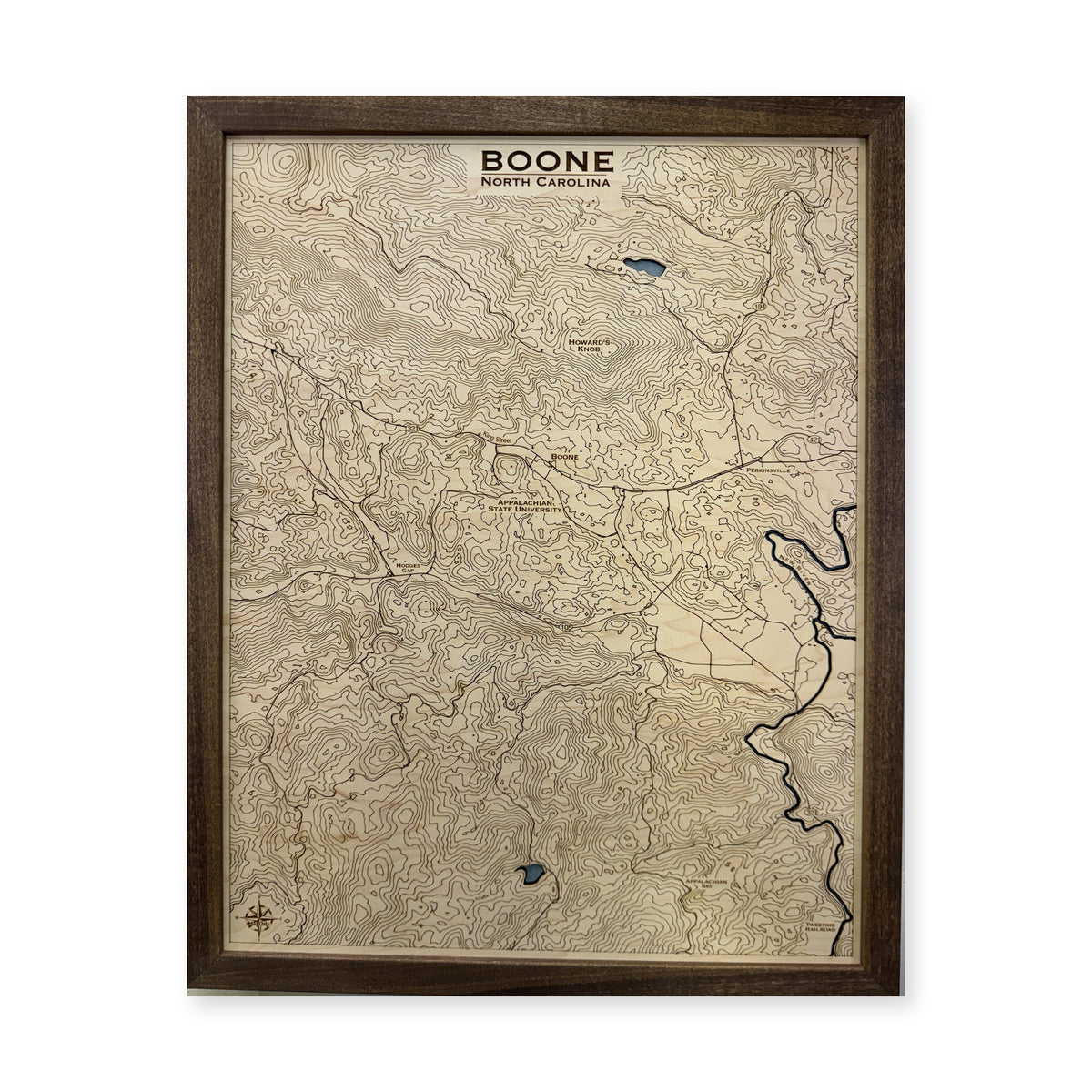 Boone, North Carolina Topographic Wood Map — plain-background photo [MC20261006 q1719 5cec303fab1b]