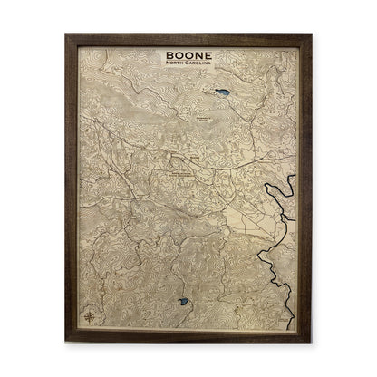 Boone, North Carolina Topographic Wood Map — plain-background photo [MC20261006 q1719 5cec303fab1b]