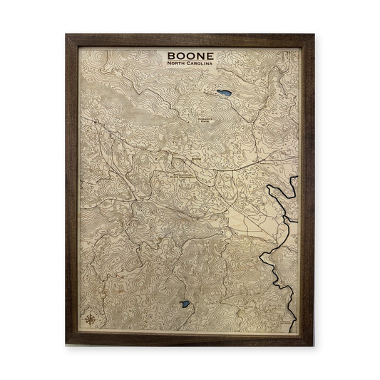 Boone, North Carolina Topographic Wood Map — plain-background photo [MC20261006 q1719 5cec303fab1b]