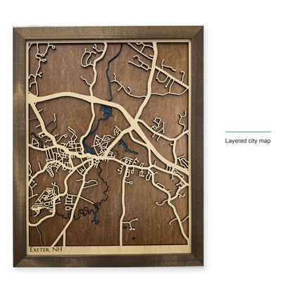 Exeter, New Hampshire Wood City Map — style-labeled photo [MC20261006 q1888 9dee6b7399b4]