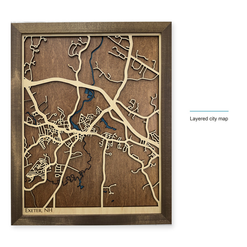 Exeter, New Hampshire Wood City Map — style-labeled photo [MC20261006 q1888 9dee6b7399b4]