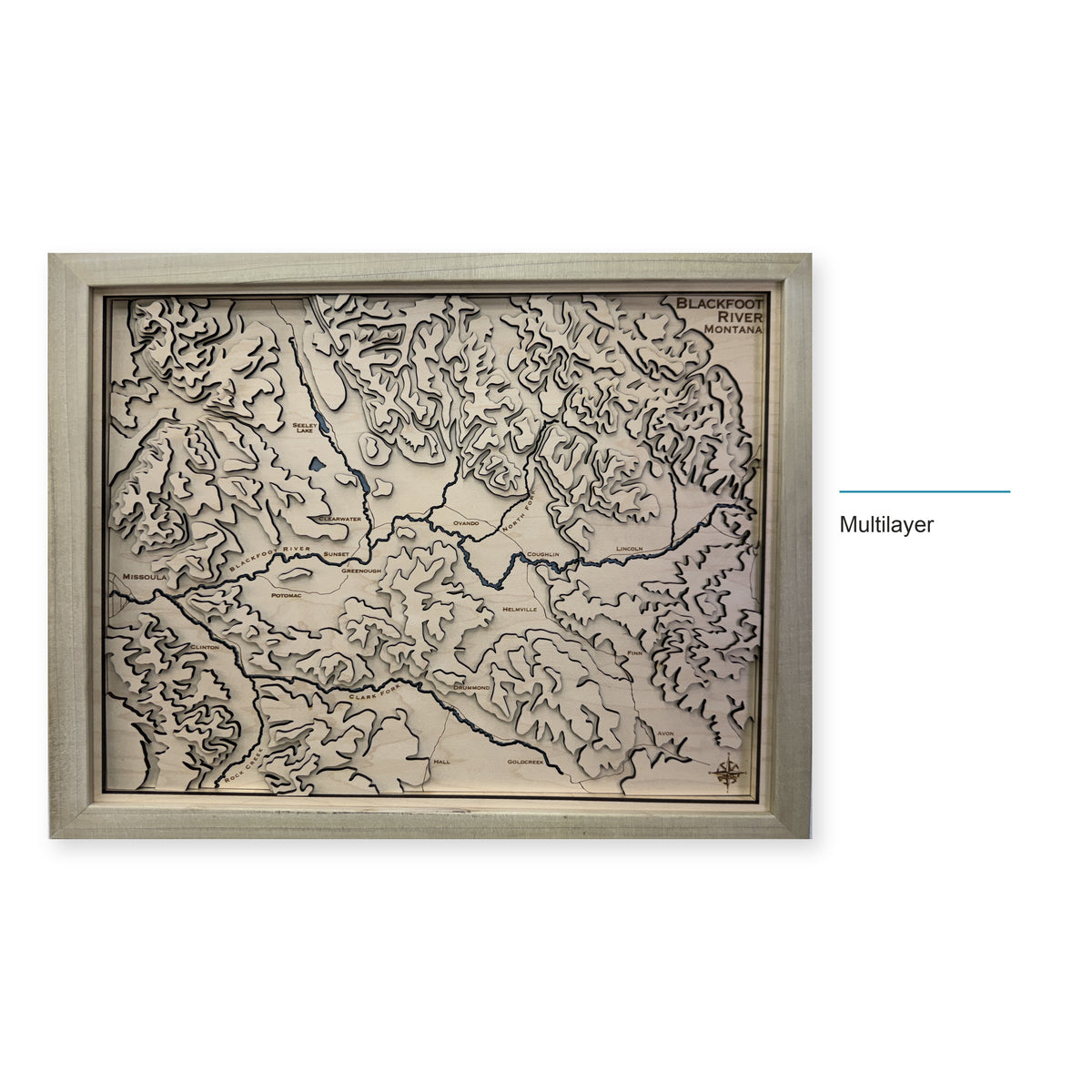 Blackfoot River, Montana Topographic Wood Map — style-labeled photo [MC20261006 q1915 5b0ee0ab68c4]