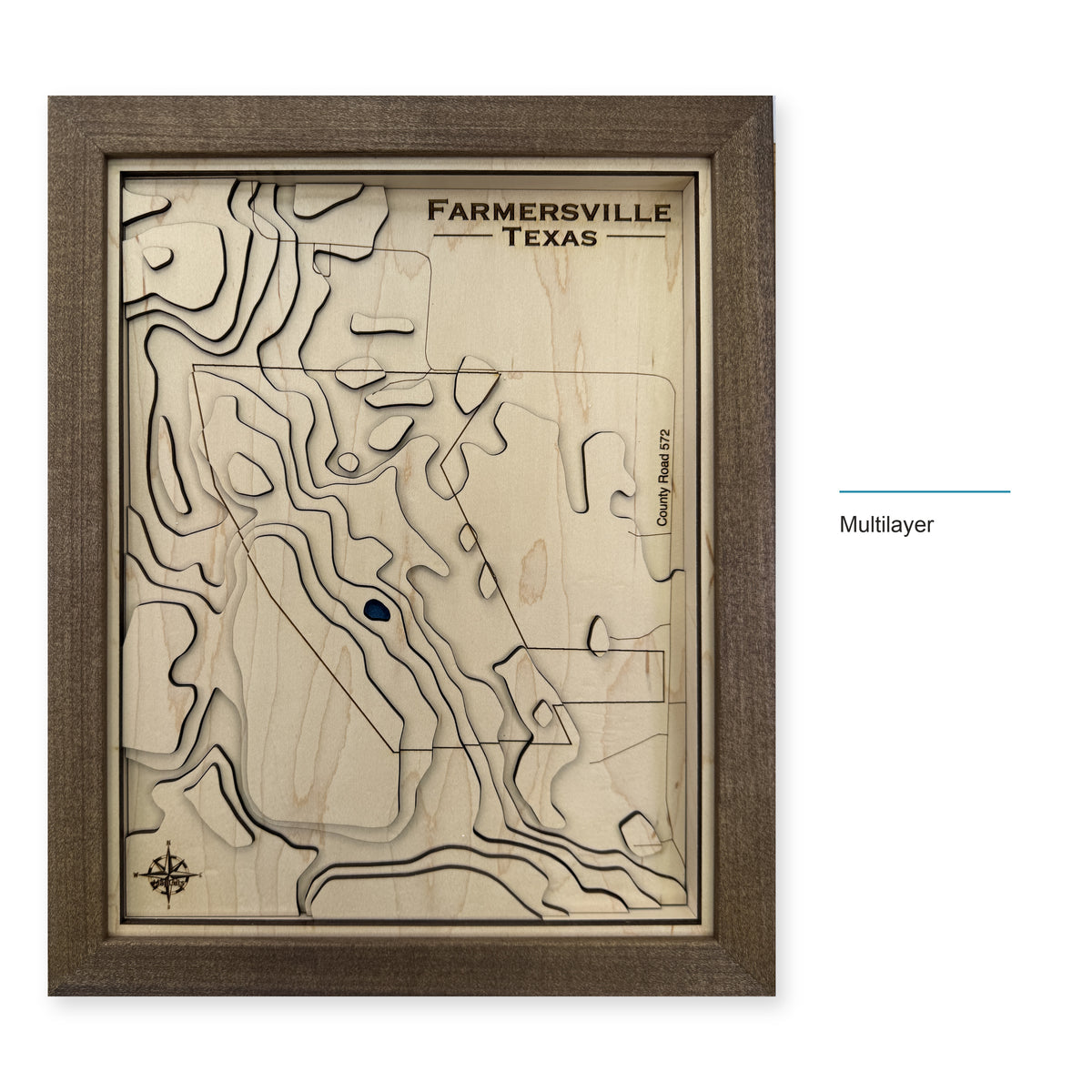 Farmersville, Texas Topographic Wood Map — style-labeled photo [MC20261006 q2046 ba06d7470d37]
