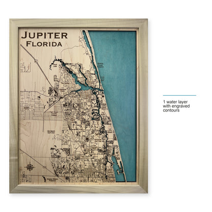 Jupiter, Florida Wood Map — style-labeled photo [MC20261006 q2050 4e762a6a074f]
