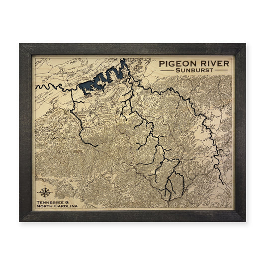 Pigeon River, Tennessee and North Carolina Topographic Wood Map — plain-background photo [MC20261006 q2078 9d7e75c25693]