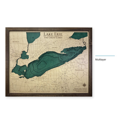 Lake Erie Green Walnut Multilayer Wood Map — style-labeled photo [MC20261006 q2098 65a7158f3f88]