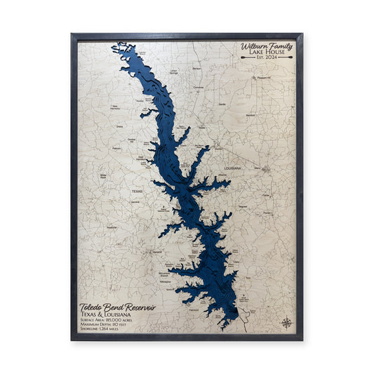 Toledo Bend Reservoir Wilburn Multilayer Wood Map — Multilayer main photo [MC20261006 q2114 8f6b43153f16]