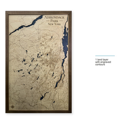 Adirondack Park New York Topographic Wood Map — style-labeled photo [MC20261006 q2270 122849ab052d]